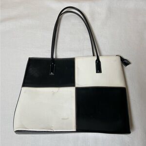 Vintage Y2K Black and White Panel Purse